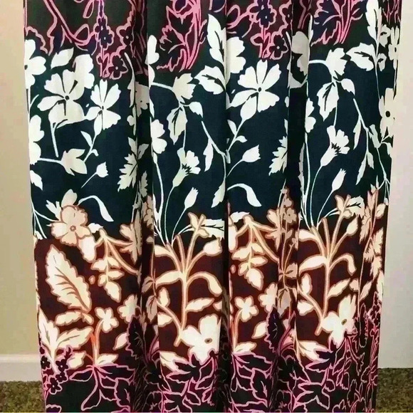 Rachel Roy Womens Floral Print Multicolored Handkerchief Hem Midi Skirt Size XXL - Picture 4 of 11